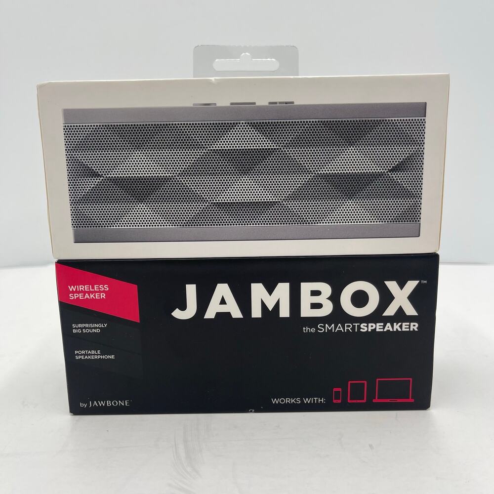 Jambox SMARTSPEAKER by Jawbone Gray Wireless Speaker, Charger and Case